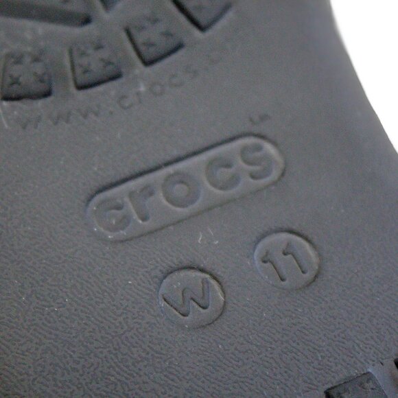 Crocs Kadee II Black Thong Sandal Comfort Slide Women's Size 11 - Picture 7 of 9